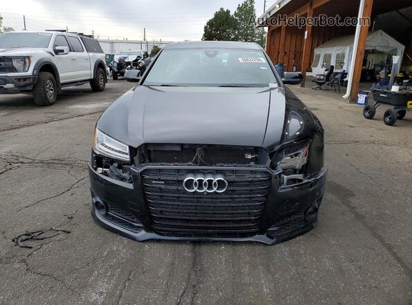 WAU44AFD7HN016603 2017 AUDI A8 Black Front view