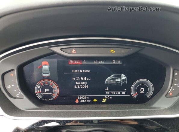 WAU8DAF89KN018168 2019 AUDI A8 Black ხელსაწყოთა პანელის ხედი