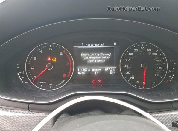 WAUANAF48HN049965 2017 AUDI A4 Charcoal Widok zestawu wskaźników