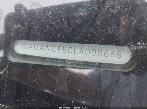 WAUANCF50LA008668 2020 AUDI OTHER Silver Widok komory silnika