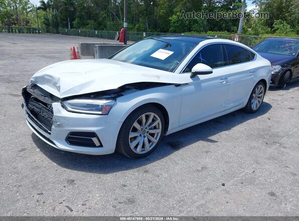 WAUANCF52JA009091 2018 AUDI A5 White Vista tres cuartos delantera izquierda
