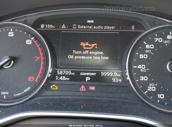 WAUANCF52JA009091 2018 AUDI A5 White Vista de los asientos traseros