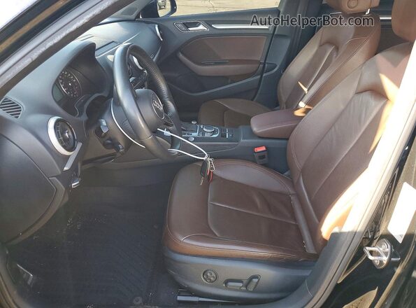 WAUAUGFF3J1045147 2018 AUDI A3 Black Вид салону спереду