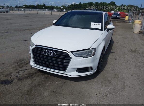 WAUAUGFF9J1032306 2018 AUDI A3 White Առջևի ձախ երեք քառորդ տեսարան