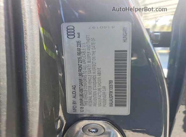 WAUAUGFF9K1009769 2019 AUDI A3 Gray Widok komory silnika
