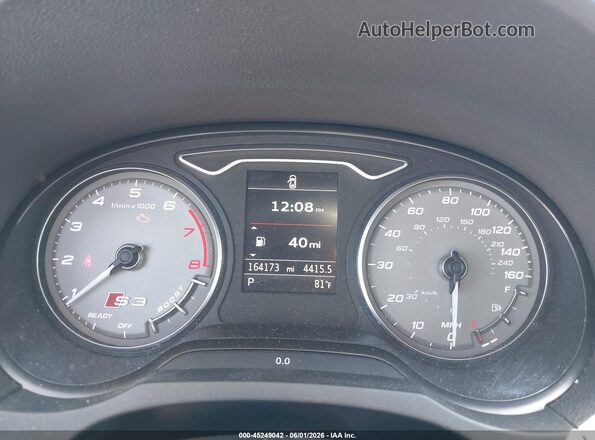 WAUB1GFF8G1012229 2016 AUDI S3 Black უკანა სავარძლების ხედი