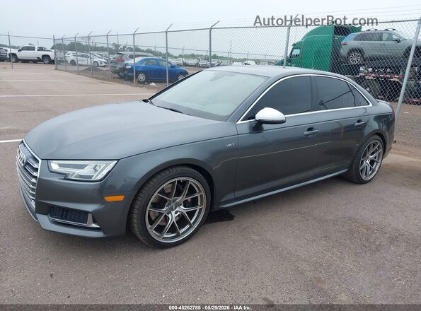 WAUB4AF40JA128602 2018 AUDI S4 Gray Vista tres cuartos delantera izquierda