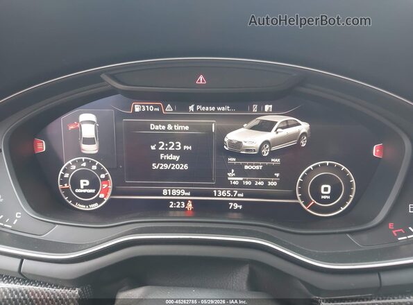 WAUB4AF40JA128602 2018 AUDI S4 Gray Vista de los asientos traseros
