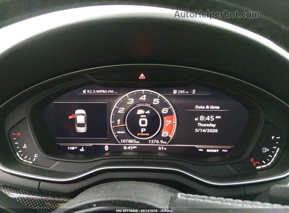 WAUB4AF45JA136632 2018 AUDI S4 Red უკანა სავარძლების ხედი