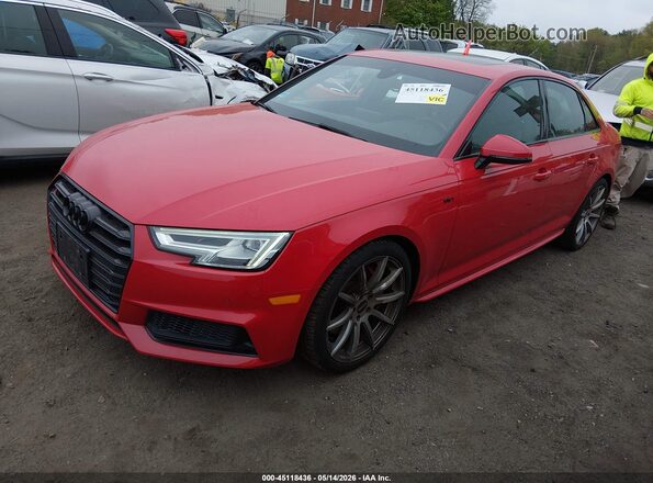 WAUB4AF45JA136632 2018 AUDI S4 Red წინა მარცხენა ხედი სამი მეოთხედიდან