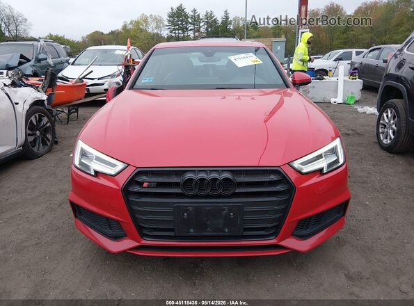 WAUB4AF45JA136632 2018 AUDI S4 Red ხელსაწყოთა პანელის ხედი