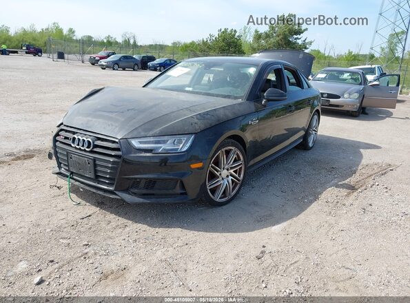 WAUB4AF45JA233605 2018 AUDI S4 Black Առջևի ձախ երեք քառորդ տեսարան
