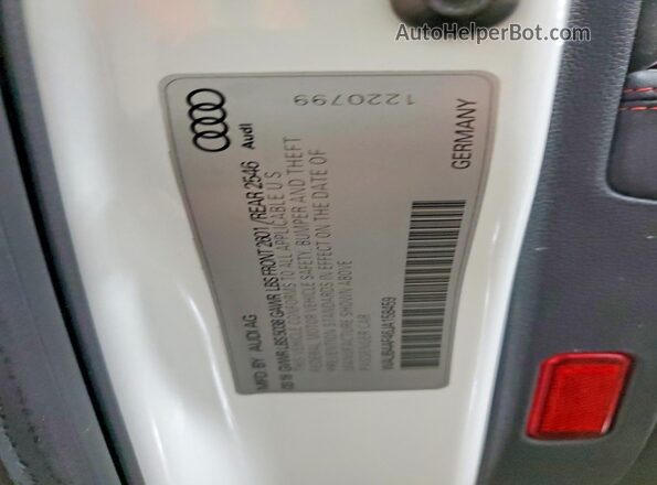 WAUB4AF46JA158459 2018 AUDI S4 White Շարժիչի բաժամունքի տեսք
