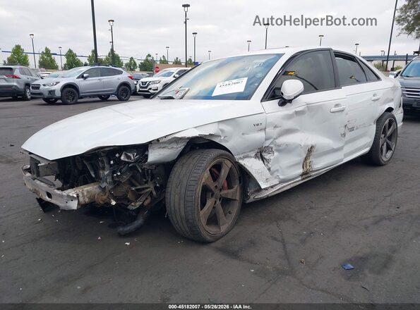 WAUB4AF47JA197870 2018 AUDI S4 White Առջևի ձախ երեք քառորդ տեսարան