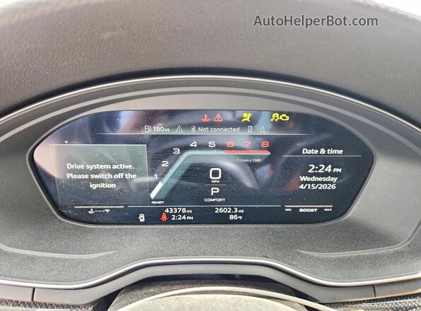 WAUB4AF47MA042031 2021 AUDI S4 Gray Vista del cuadro de instrumentos