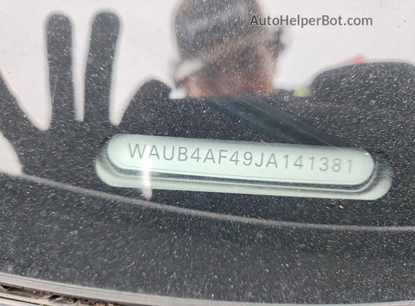 WAUB4AF49JA141381 2018 AUDI S4 Белый Вид наклейки с VIN-кодом