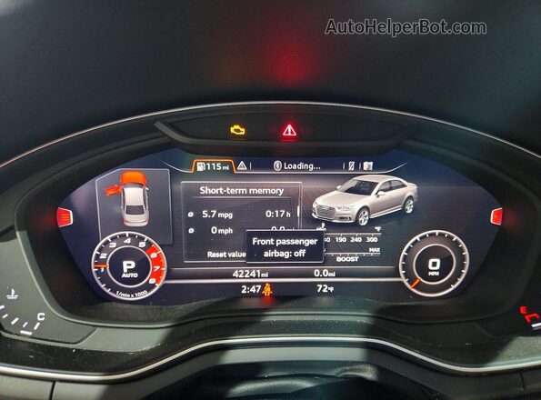 WAUB4AF49KA003731 2019 AUDI S4 Gray Instrument cluster view