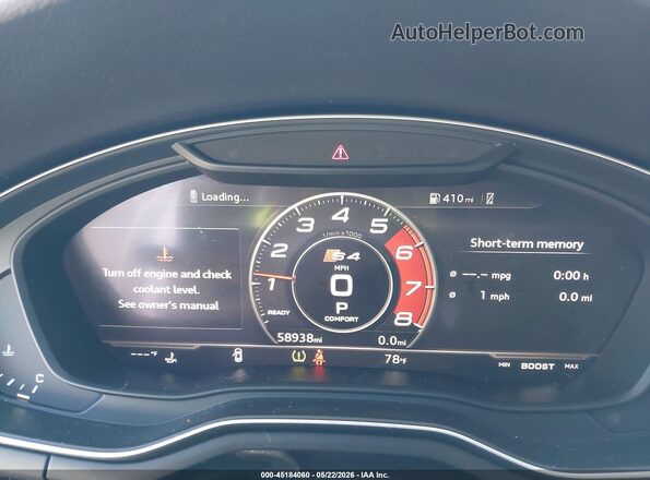 WAUB4AF4XJA061698 2018 AUDI S4 White Հետևի նստատեղերի տեսք