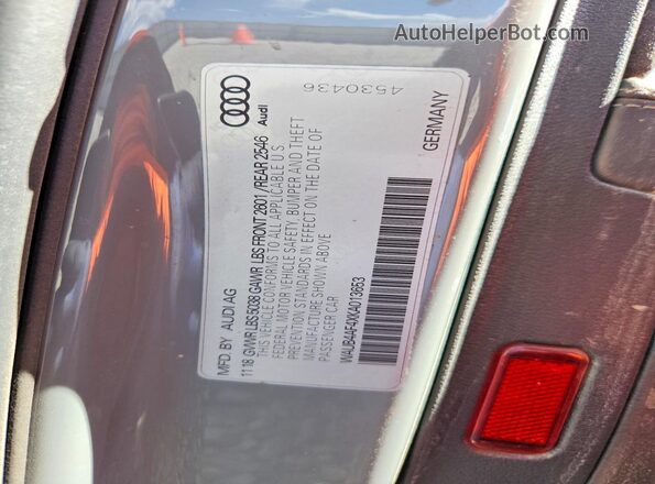 WAUB4AF4XKA013653 2019 AUDI S4 Серый Вид подкапотного пространства