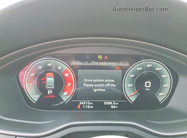 WAUB4CF51RA067308 2024 AUDI S5 Красный Вид щитка приборов