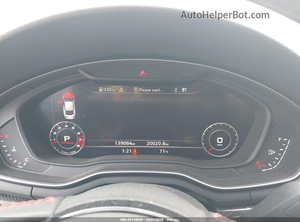 WAUB4CF58KA069112 2019 AUDI S5 Gray უკანა სავარძლების ხედი