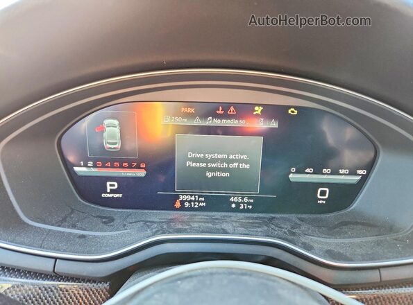 WAUB4CF58LA013642 2020 AUDI S5 Gray Instrument cluster view