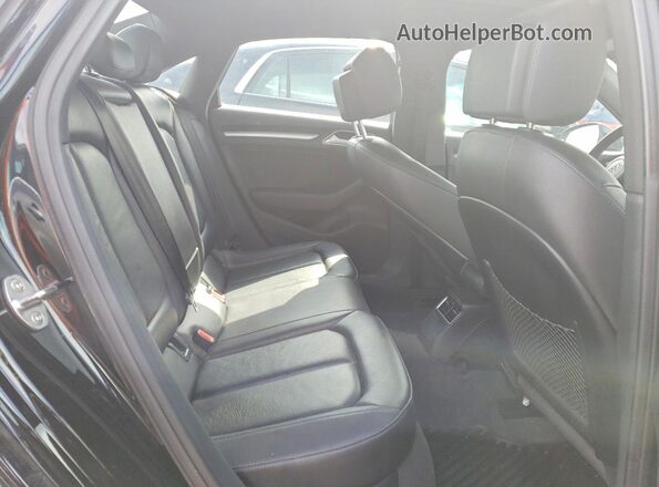 WAUB8GFF1H1047210 2017 AUDI A3 Black უკანა სავარძლების ხედი