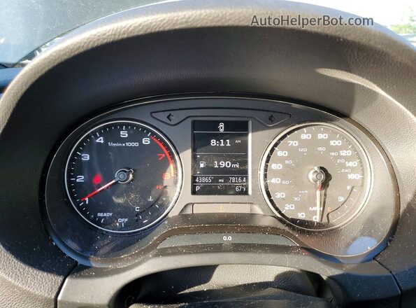 WAUB8GFF1H1047210 2017 AUDI A3 Black ხელსაწყოთა პანელის ხედი