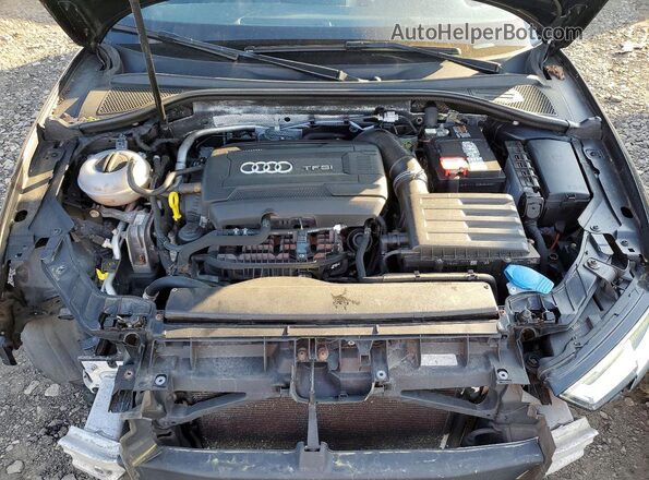 WAUB8GFF1H1047210 2017 AUDI A3 Black უკანა სალონის ხედი