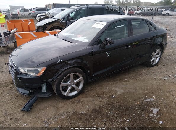 WAUB8GFF6G1007414 2016 AUDI A3 Black Առջևի ձախ երեք քառորդ տեսարան