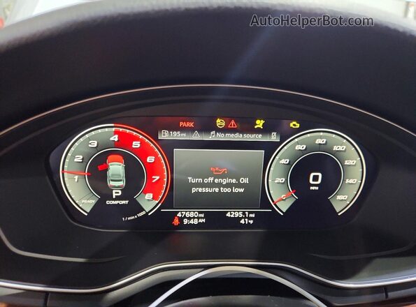 WAUBBAF40MN011928 2021 AUDI A4 White ხელსაწყოთა პანელის ხედი