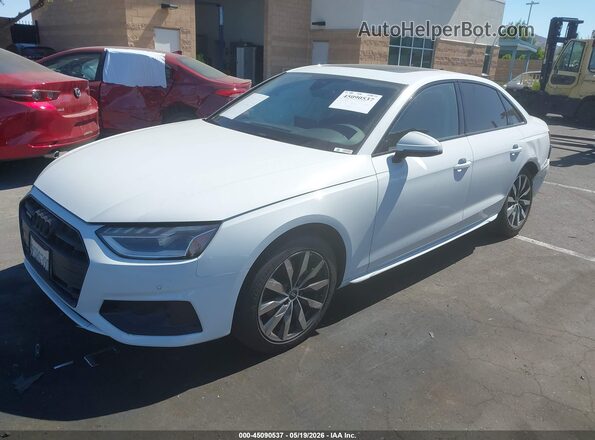WAUBBAF46NA005754 2022 AUDI A4 White წინა მარცხენა ხედი სამი მეოთხედიდან