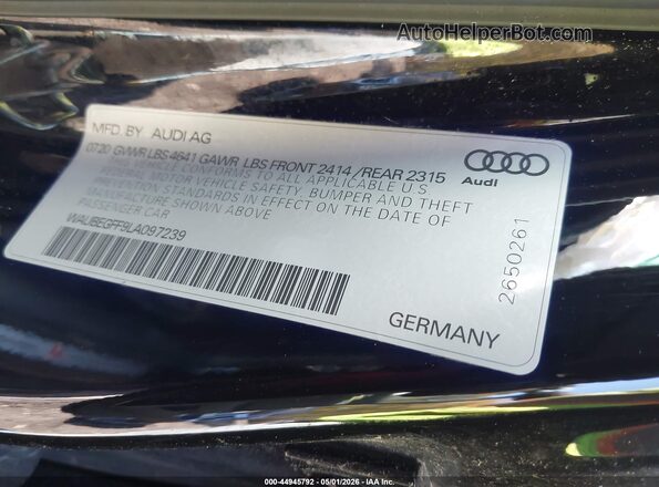 WAUBEGFF9LA097239 2020 AUDI OTHER Black Շարժիչի բաժամունքի տեսք