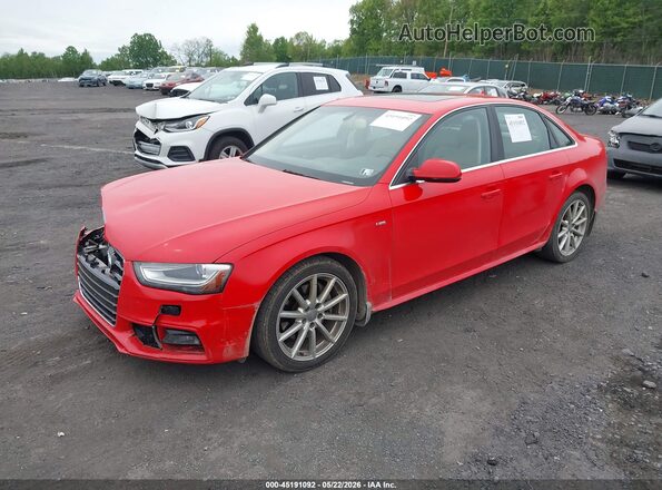 WAUBFAFL5GN007891 2016 AUDI A4 Red Առջևի ձախ երեք քառորդ տեսարան