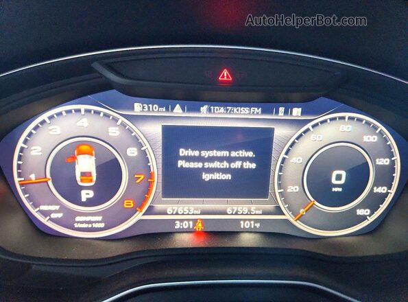WAUBNCF54JA100416 2018 AUDI A5 Black Vista del cuadro de instrumentos