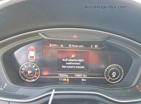 WAUBNCF5XKA006719 2019 AUDI A5 White Вид щитка приладів