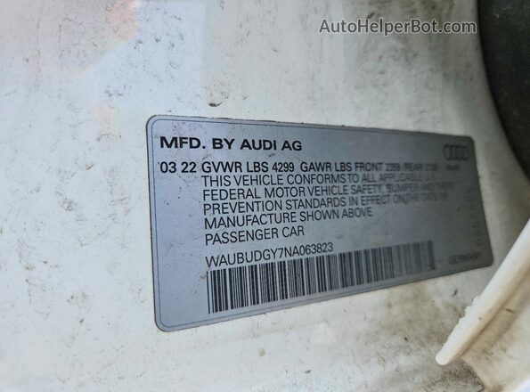 WAUBUDGY7NA063823 2022 AUDI A3 White Շարժիչի բաժամունքի տեսք