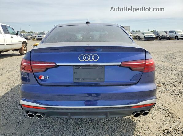 WAUC4AF42NA019844 2022 AUDI S4 Blue Widok z tyłu