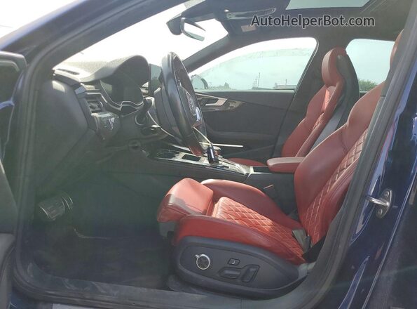 WAUC4AF42NA019844 2022 AUDI S4 Blue Widok wnętrza z przodu