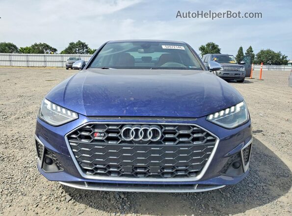 WAUC4AF42NA019844 2022 AUDI S4 Blue Widok z przodu