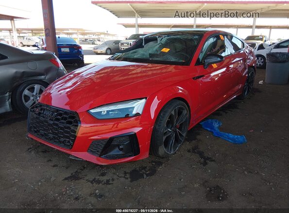 WAUC4CF51PA006557 2023 AUDI S5 Red წინა მარცხენა ხედი სამი მეოთხედიდან