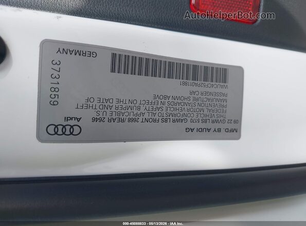WAUC4CF52PA011881 2023 AUDI S5 Black Вид підкапотного простору