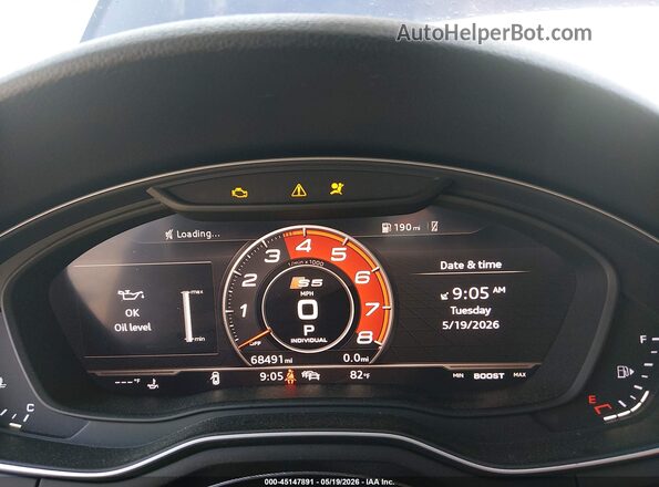 WAUC4CF59JA072071 2018 AUDI S5 Blue Вид задніх сидінь