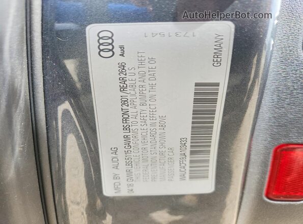 WAUC4CF59JA103433 2018 AUDI S5 Charcoal Engine compartment view