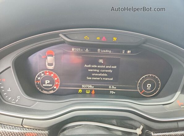WAUC4CF59JA103433 2018 AUDI S5 Charcoal Instrument cluster view