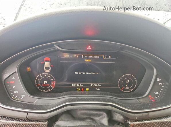WAUC4CF5XKA020577 2019 AUDI S5 Gray Widok zestawu wskaźników