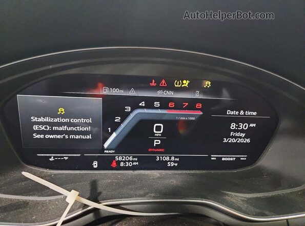 WAUC4CF5XNA011978 2022 AUDI S5 Gray Widok zestawu wskaźników