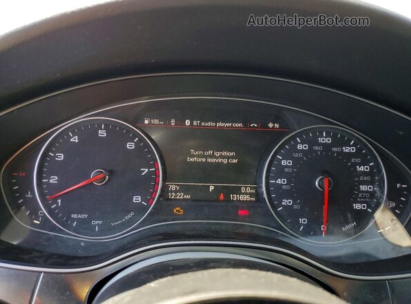 WAUC8AFC8JN024206 2018 AUDI A6 White ხელსაწყოთა პანელის ხედი