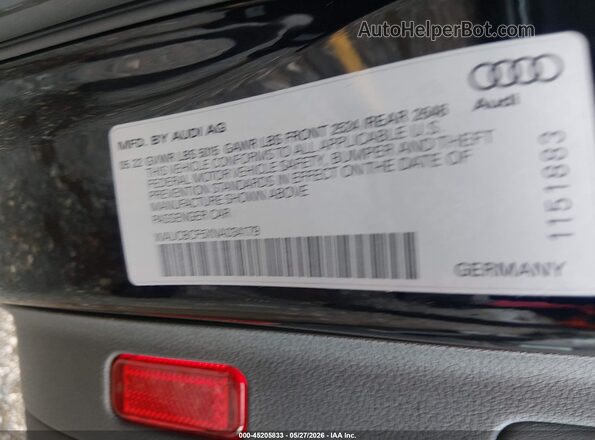 WAUCBCF5XNA034179 2022 AUDI OTHER Black Շարժիչի բաժամունքի տեսք