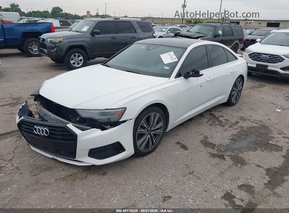 WAUD3AF20MN046697 2021 AUDI A6 White წინა მარცხენა ხედი სამი მეოთხედიდან